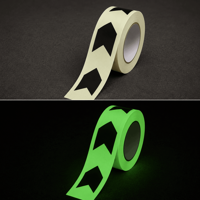 Vis billedet i billedesfremviseren, Luminescent tape "Glow in the Dark" for escape route marking, etc.