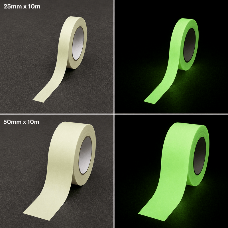 Vis billedet i billedesfremviseren, Luminescent tape "Glow in the Dark" for escape route marking, etc.