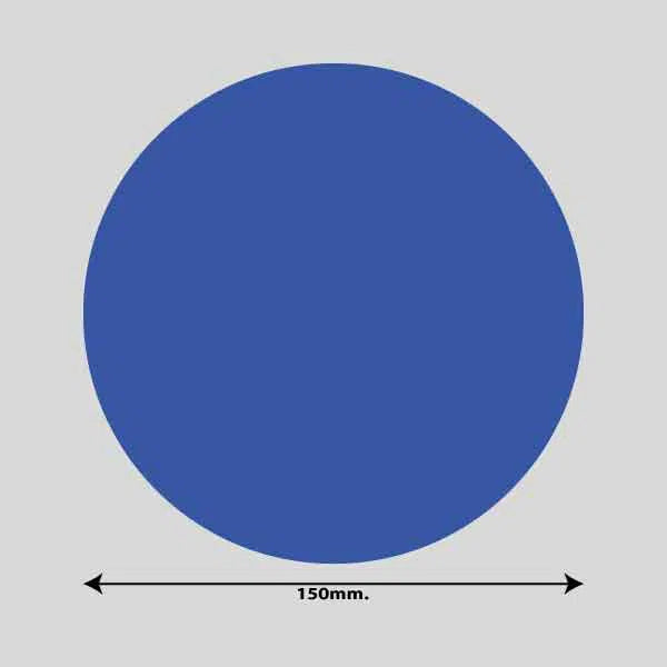 Vis billedet i billedesfremviseren, Gulvmarkerings Tape og Symboler.-Blå-Cirkel Ø150mm (10 stk. pakke)