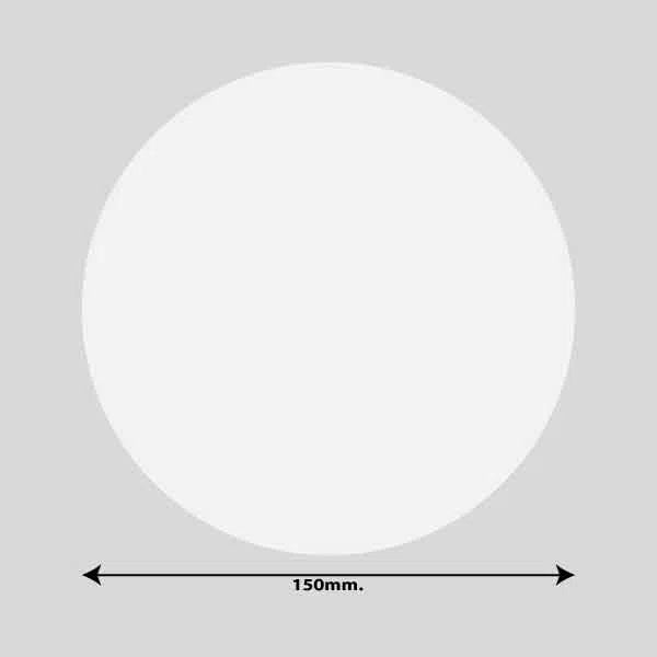 Vis billedet i billedesfremviseren, Gulvmarkerings Tape og Symboler.-Hvid-Cirkel Ø150mm (10 stk. pakke)