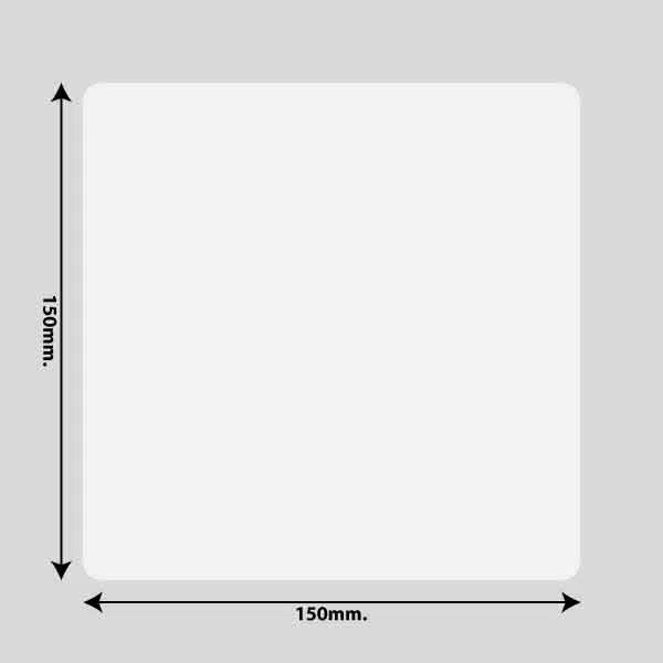 Vis billedet i billedesfremviseren, Gulvmarkerings Tape og Symboler.-Hvid-Firkant 150mm x 150mm (10 stk. pakke)
