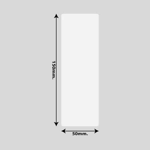 Vis billedet i billedesfremviseren, Gulvmarkerings Tape og Symboler.-Hvid-Rektangel 50mm x 150mm (10 stk. pakke)