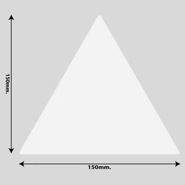 Vis billedet i billedesfremviseren, Gulvmarkerings Tape og Symboler.-Hvid-Trekant 150mm x 150mm (10 stk. pakke)