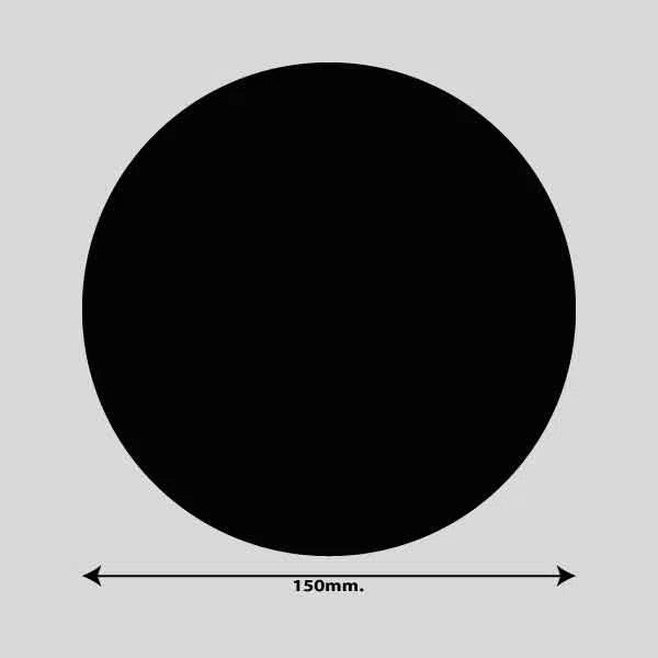 Vis billedet i billedesfremviseren, Gulvmarkerings Tape og Symboler.-Sort-Cirkel Ø150mm (10 stk. pakke)