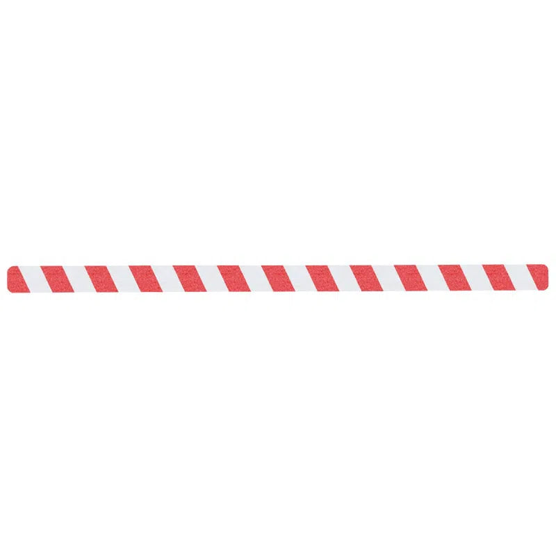 Load image into Gallery viewer, Skridsikker Tape - Advarende-Roed/Hvid-Ark 50x1000mm - pakke a´10 stk.-R13 (Korn 60)