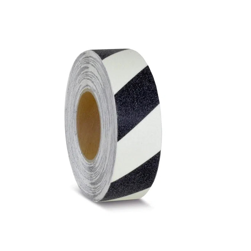 Vis billedet i billedesfremviseren, Skridsikker Tape - Selvlysende-Selvlysende/Sort-Rulle 50mm x 18.3 meter.-R13 (Korn 60)
