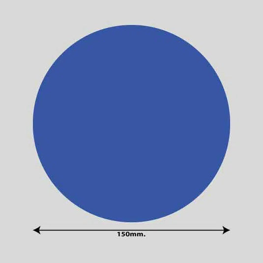 Gulvmarkerings Tape og Symboler.-Blå-Cirkel Ø150mm (10 stk. pakke)
