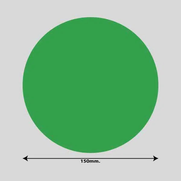 Vis billedet i billedesfremviseren, Gulvmarkerings Tape og Symboler.-Grøn-Cirkel Ø150mm (10 stk. pakke)
