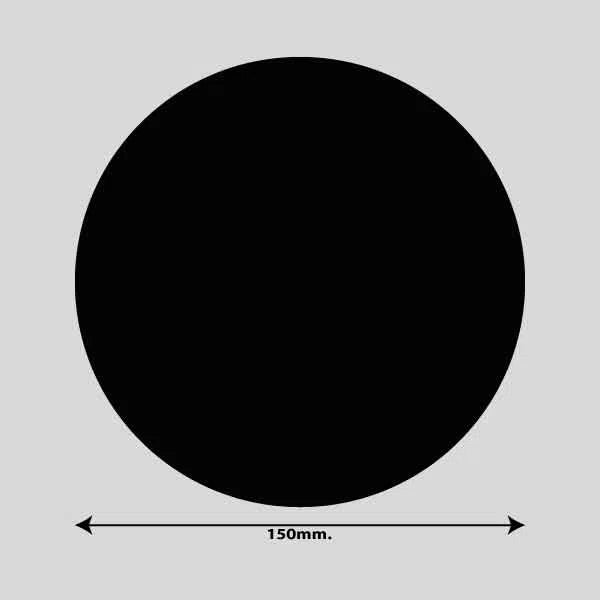 Vis billedet i billedesfremviseren, Gulvmarkerings Tape og Symboler.-Sort-Cirkel Ø150mm (10 stk. pakke)
