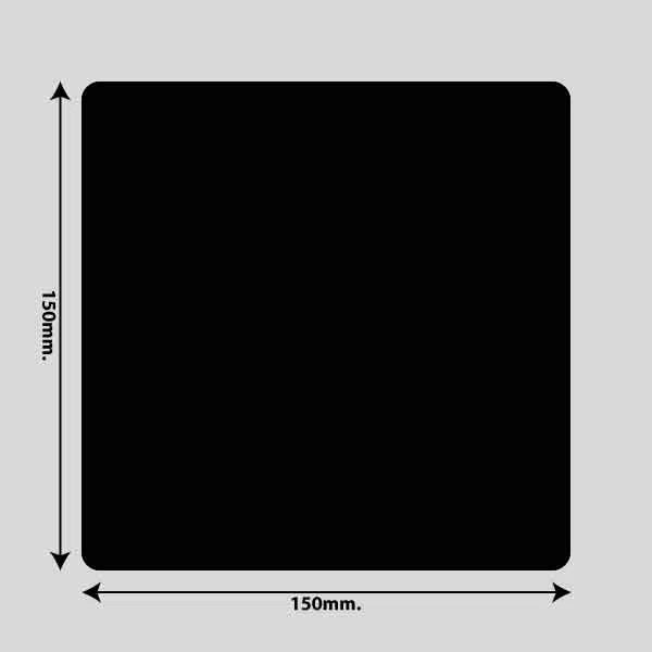 Vis billedet i billedesfremviseren, Gulvmarkerings Tape og Symboler.-Sort-Firkant 150mm x 150mm (10 stk. pakke)
