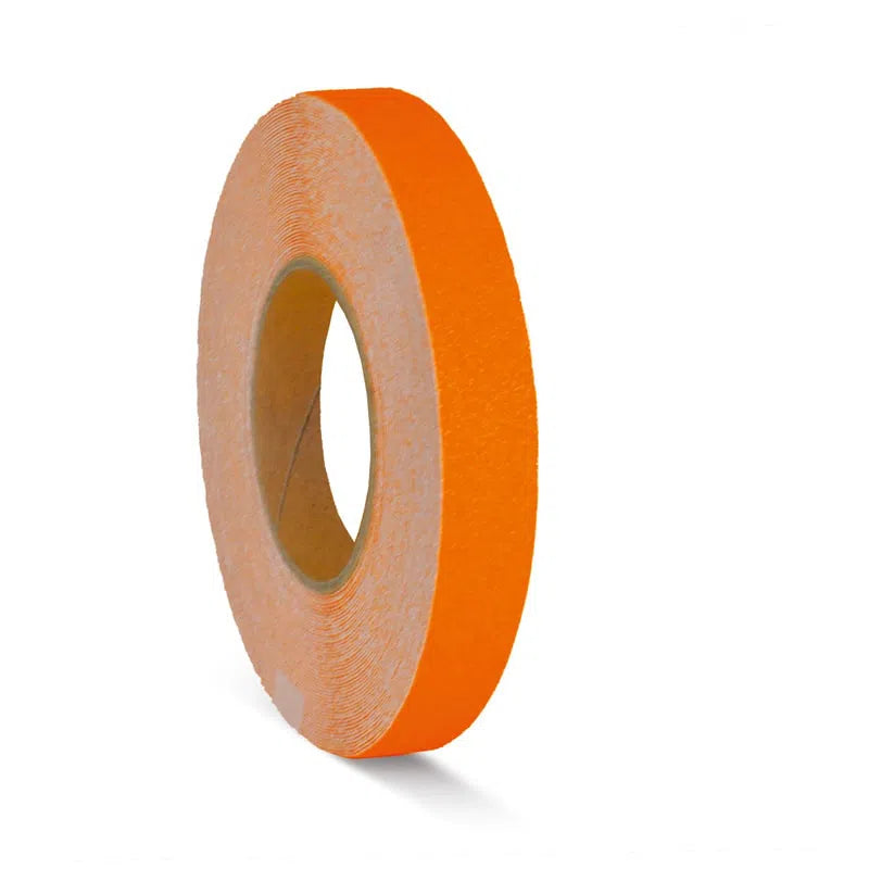 Vis billedet i billedesfremviseren, Skridsikker Tape - Signal Farver-Signal Orange-Rulle 25mm x 18.3 meter.-R13 (Korn 60)
